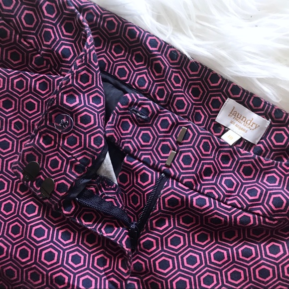 Laundry by Shelli Segal Geometric Slim Fit Capris - Picture 4 of 8